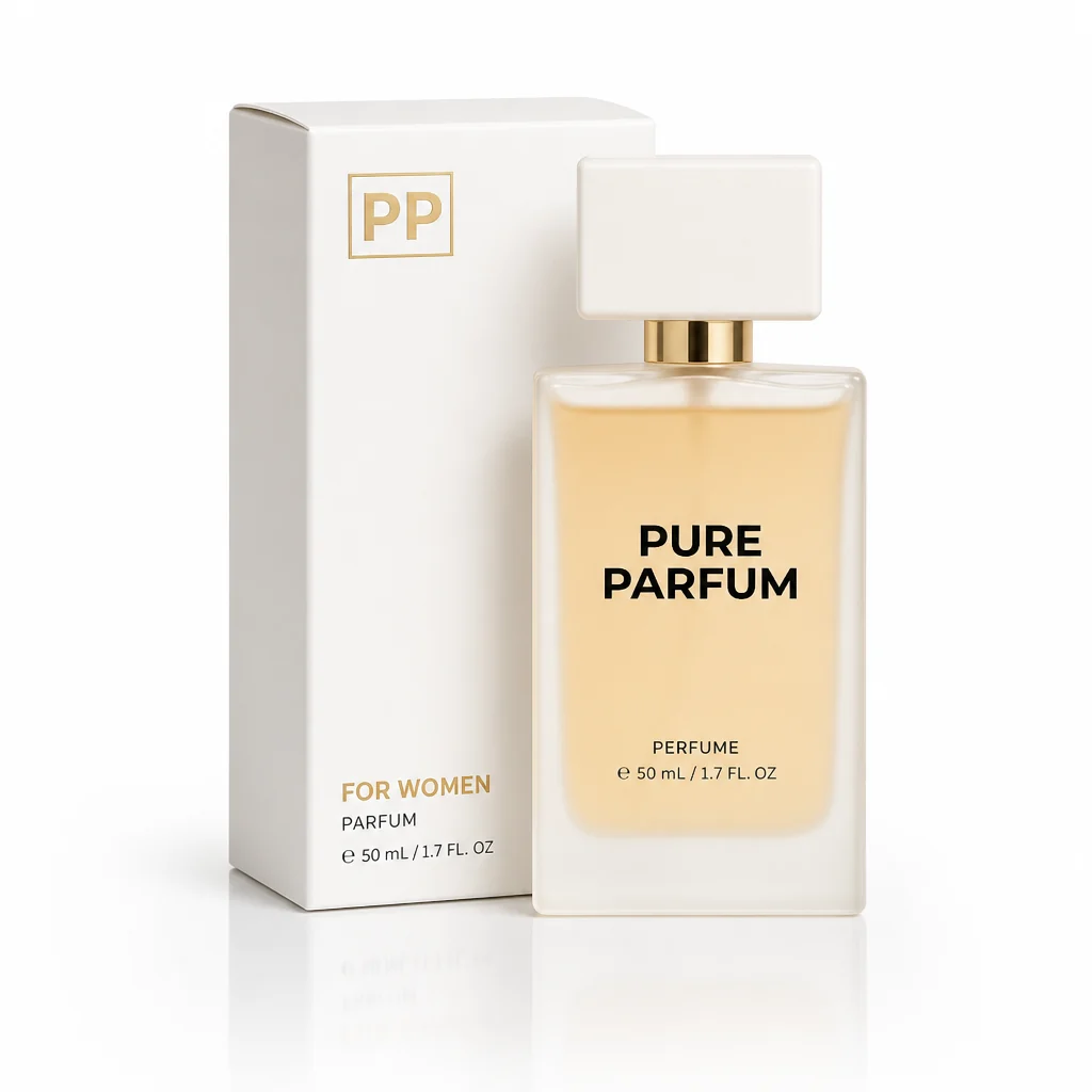 Pure Parfum perfume bottle and box